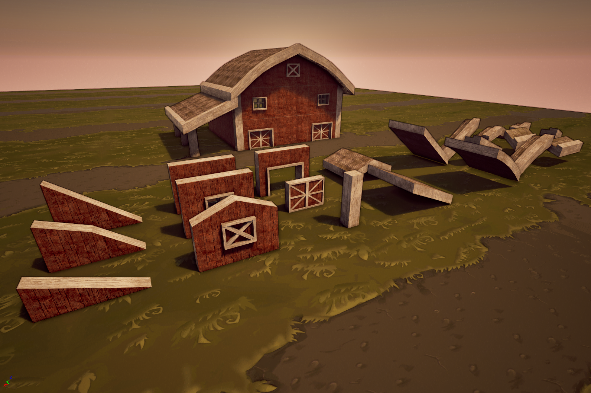 Modular barn — kit pieces